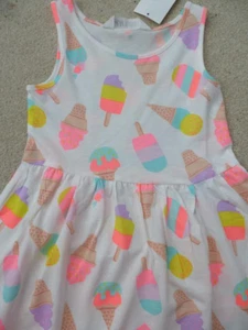 Girls H&M DRESS 4-5yrs 5-6yrs BNWT NEXT SUMMER 100% Cotton ICE CREAM LOLLY - Picture 1 of 7
