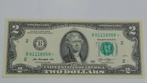 2013 $2 Star Federal Res Note, New York, Crisp BU sn B01118958* - Picture 1 of 2