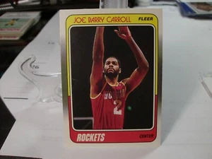 1988-89 Fleer Basketball  #50 - Joe Barry Carroll - Houston Rockets 88-067 - Picture 1 of 2