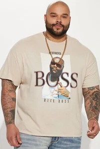 New Rick Ross "Rich Forever" Exclusive Hip Hop Short Sleeve Tee Cream Large - Picture 1 of 2