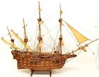 Vintage Museum Quality Spanish Armada Galleon Tall Ship Assembled 37" Wood Boat