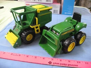 2 TOMY JOHN DEERE TOYS SANDBOX 35874 & COMBINE - Picture 1 of 4
