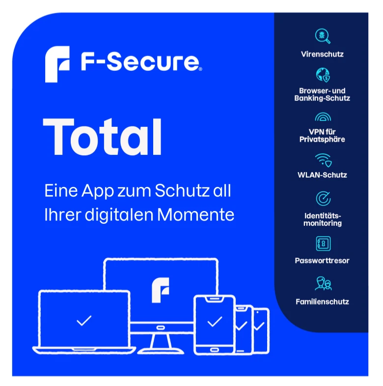 F-Secure Total & VPN 2024 - 1 Gerät - 15 Monate - Bild 1 von 1