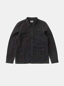 NUDIE JEANS Barney Worker Jacket Giacca da lavoro da uomo in 100% cotone nera - Imagen 1 de 8