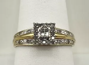 Ehering 10 Karat 3,61 g Gelbgold Halo-Fassung 10,25 wunderschön!!! - Bild 1 von 7