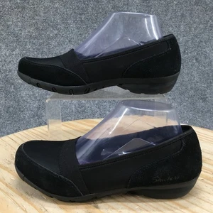 Skechers Shoes Womens 7.5 Slip On Black Leather Casual Comfort Low Top SN 48988 - Picture 1 of 18