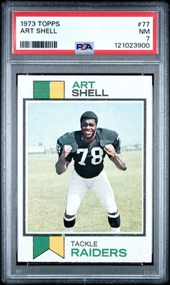 1973 Topps ART SHELL #77 ROOKIE PSA 7 NM - Image 1 of 2