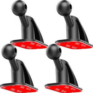 Paquete de 4 soportes de bola adhesivos de 17 mm para repuesto de adhesivo de coche negro - Imagen 1 de 8