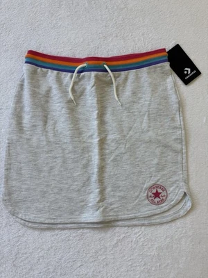 NWT Girls Converse Gray Sweater Skirt With Stripe Waistband Size XL - Image 1 of 4