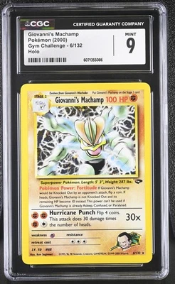 CGC 9 MINT Giovanni's Machamp 2000 Gym Challenge 6/132 Holo Pokemon Card - Image 1 of 2