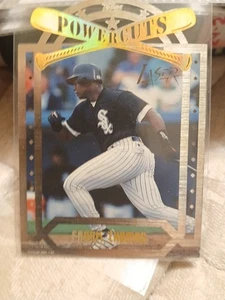 1996 Topps Lazer Frank Thomas Die Cut Power Cuts Card - Picture 1 of 2
