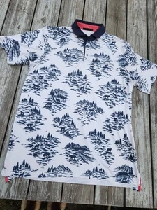 Greyson Poloshirt Herren XL weiß blau Mountains Bears Outdoor Golf Performance - Bild 1 von 8