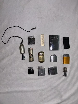 Vintage Lighter Lot Of 13 Miscellaneous Untested Lighters - Image 1 of 4