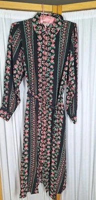 Boden Floral Rose Garland Shirt Dress Belted Sz 12R UK, 8R US - Image 1 of 4