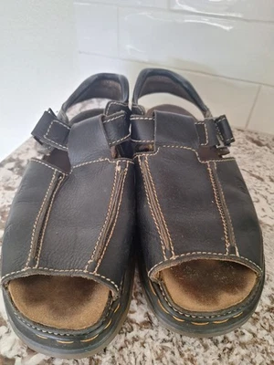 Sandalias De Colección Años 90 Dr Martens Hombre US 11 Gruesas Plataforma Correa Cuero Foto 1 de 4