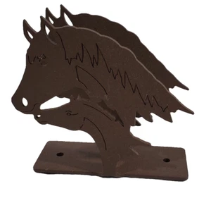Braunes Pferd Serviettenhalter aus Metall - Stute und Fohlen - Bild 1 von 3