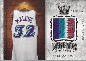 2018 Sportkings Legends Premium Memorabilia #LPM9 Karl Malone - NM-MT
