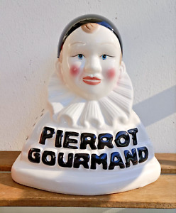 Buste Pierrot Gourmand/Présentoir Sucettes/Made in France/French Vintage Clown