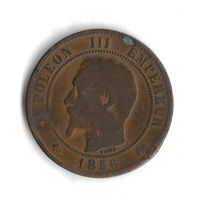 Moneda Mundial 1856 D Francia 10/Dix Céntimos - De Colección 5.067.712 - KM# 771 Foto 1 de 2