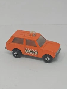 Matchbox Rolamatics 1975 No.20 Police Patrol Site Engineer Orange Lesney England - Picture 1 of 5