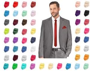 Corbata estrecha delgada corbata encuadernadora busniess corbata 5 cm hombre boda - Imagen 1 de 103