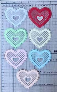 Love in Heart Doily Cut Out 1 pack of 6pcs.