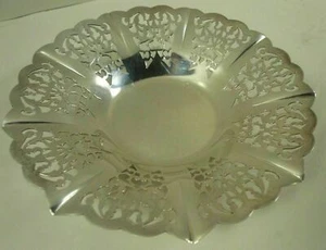 Vintage Prima Filigree Footed Dish Silver Plate Sweden - Picture 1 of 5