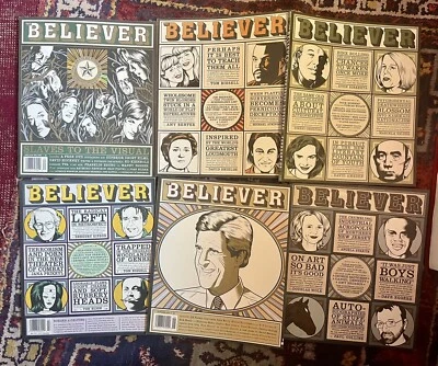6 Vol The Believer Literary Journal Raymond Pettibon H.P. Lovecraft Set - Image 1 of 2