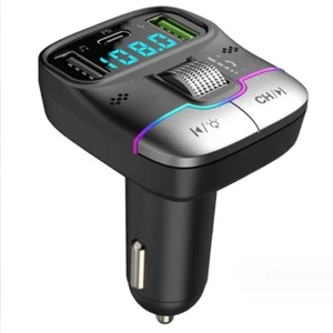 Bezprzewodowy samochodowy nadajnik FM Bluetooth Odtwarzacz MP3 Radio 25W USB Ładowarka Adapter - Zdjęcie 1 z 12