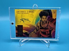 2018-19 Court Kings Fresh Paint Anfernee Simons On Card Rookie RC AUTO # /199 SP