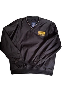 Men's X-Large Devon & Jones Blue Jacket Pullover Golf Windbreaker V-neck - Picture 1 of 5