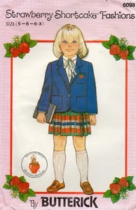 1982 Strawberry Shortcake Fashions Childs Pattern Size 5/6/6X Butterick 6098 OOP - Picture 1 of 3
