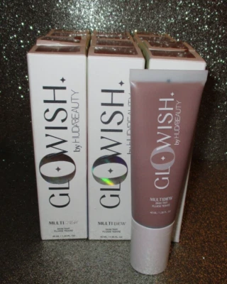 12x GloWish by Huda Beauty Multi Dew Skin Tint 1.35 oz Full Size DEEP TAN 10 - Image 1 of 2