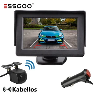 ESSGOO Auto KFZ Einparkkameras Rückfahrkamera Funk Kabellos Mit 4.3'' HD Monitor - Bild 1 von 12