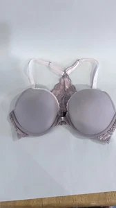 ADORE ME LITE LAVENDER BRA SZ 32DD LACE T BACK LACE SIDE ADJ STRAPS FRONT FASTEN - Picture 1 of 8