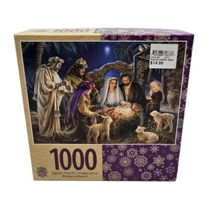 Jigsaw Puzzle 1000 Pcs A Child is Born Masterpieces Dona Gelsinger NIB Christmas - Picture 1 of 8