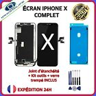ECRAN COMPLET IPHONE X : VITRE TACTILE + LCD NOIR + JOINT  D’ÉTANCHÉITÉ + OUTILS