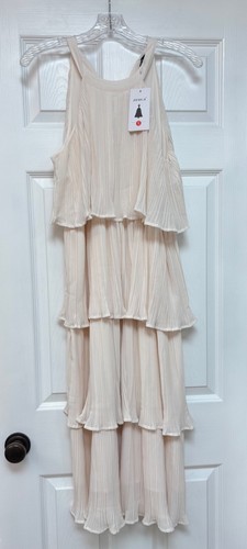 OFF WHITE Abito donna bianco sporco plissettato con ferretto piccolo