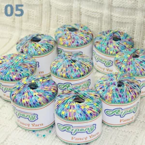 Sale New Lot of 9 Ballsx50g High-quality Nylon Ladder Track Knitting Yarn Gold - Picture 1 of 10