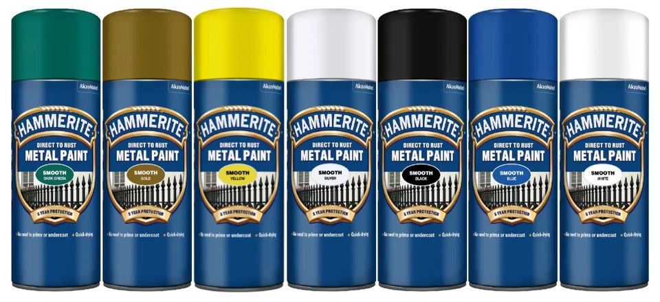 Hammerite Direct To Rust Aerosol Quick Drying Metal Spray Paint 400ml - Image 1 of 1