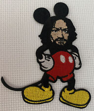 charlie CHARLES MOUSE MICKEY MANSON SERIAL KILLER IRON ON PATCH DIS NEY EARS 
