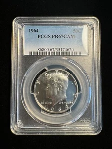 PCGS PR67CAM 1964 Kennedy Half Dollar Scratches on Holder - Picture 1 of 2
