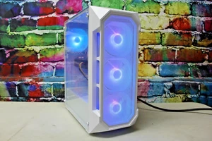 Custom RGB Gaming Desktop PC Intel Core i7 3.40 Quad 16 GB SSD Nvidia 1660 Super - Afbeelding 1 van 10