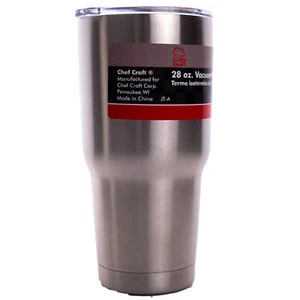 Stainless Steel Vacuum Insulated Large 28oz Holiday Travel Mug, Silver - Picture 1 of 5