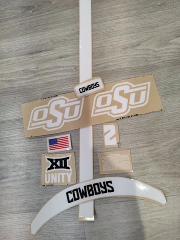 Oklahoma State Cowboys full size football helmets 3M vinyl decals 2021 big12 Cover