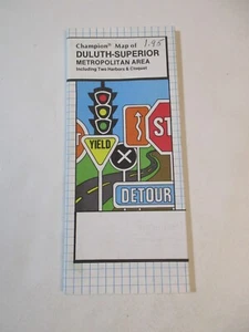 1991 Champion Duluth Superior Metro Minnesota City Street Travel Road Map-B32 - Picture 1 of 11