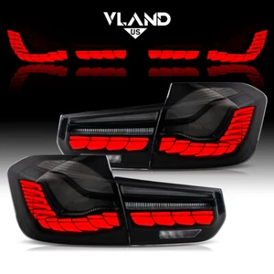 LED GTS Tail Lights For 2012-2018 BMW 3-Series M3 F30 F35 F80 Rear lamps Smoked - Picture 1 of 14