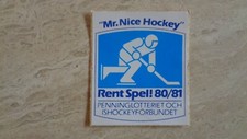 80-81 "Mr. Nice Hockey" Rent Spel Penningloteriet Och IsHockey Forbundet Sticker