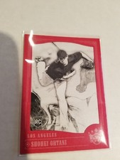 2018 Diamond Kings Shohei Ohtani RC #73 Black & White Variation Red Frame Angels