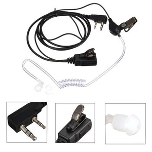 FBI Style Headset Earphone Earpiece Mic Security Radio Walkie Talkie Pro 2 Pin - Picture 1 of 8